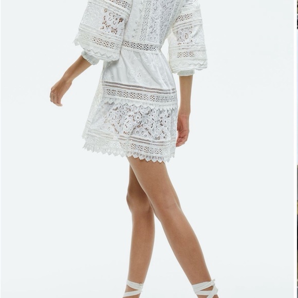 Alice + Olivia Ivory Lace Dress